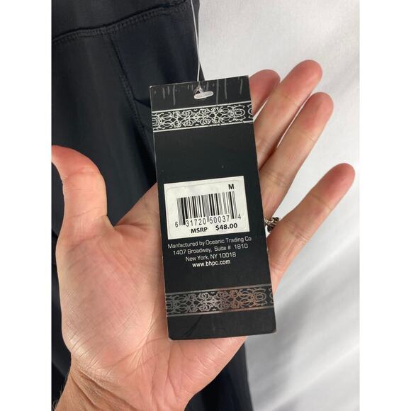 NWT Beverly Hills Polo Club Black Pocket Leggings Size Medium 22" - Picture 2 of 5